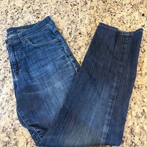 7 For All Mankind Blue Austyn Straight Leg Jeans